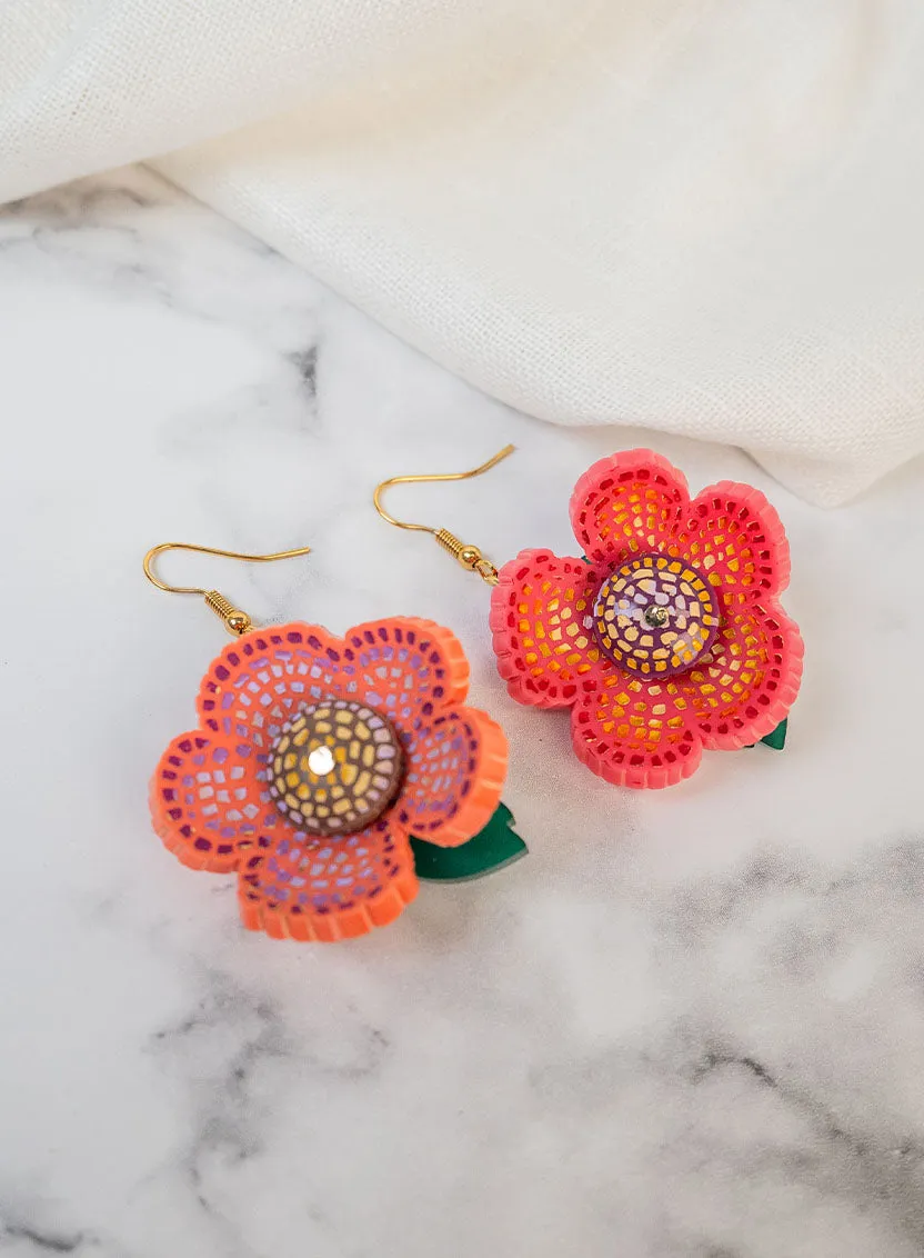 Roman Flower Earrings