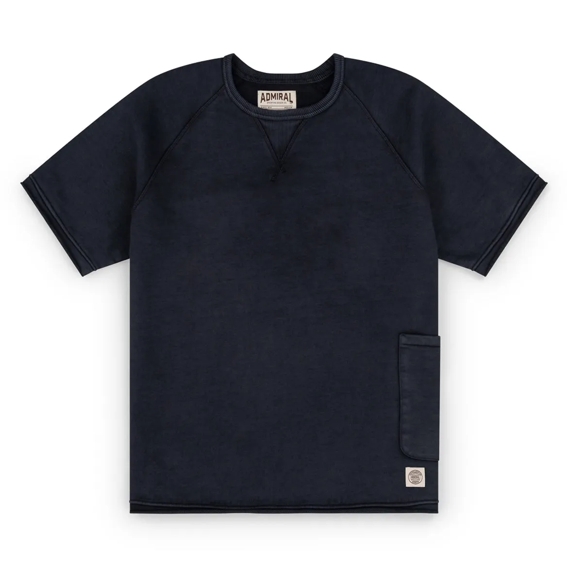 Roston Short Sleeve Pocket Sweatshirt - Simi Black Wash