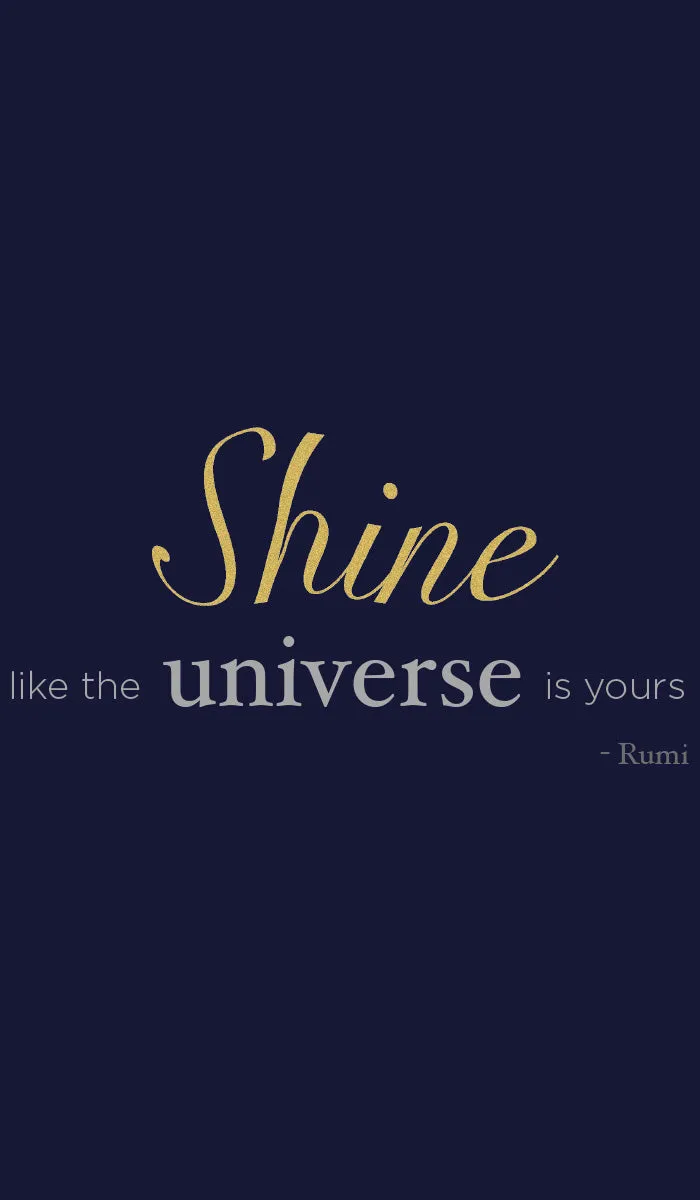 Rumi Quotes Fine Short Sleeve Womens T Shirt - Shine - Navy