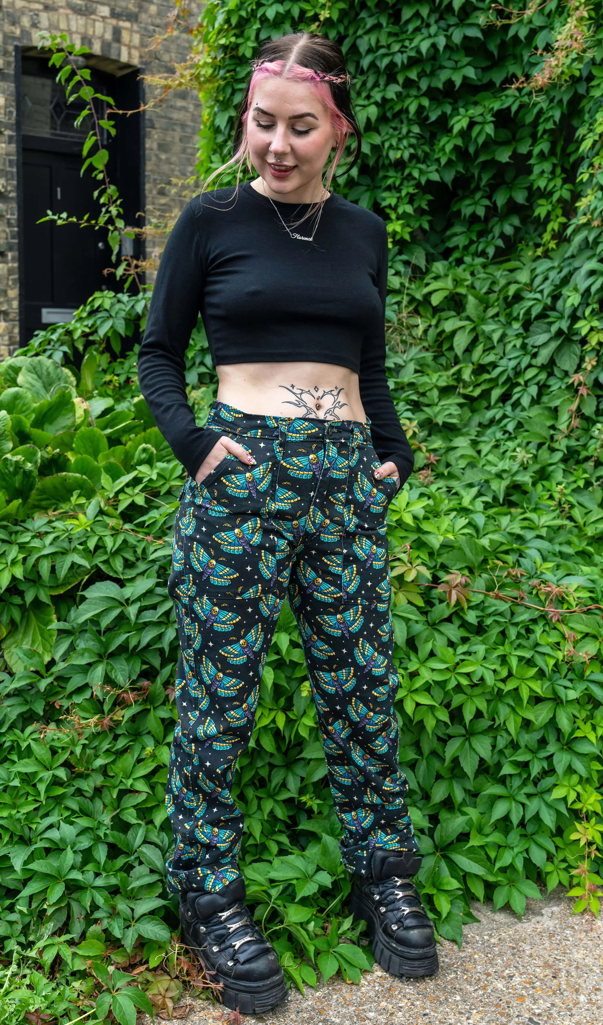 Run & Fly - Death Head Moth Straight Leg Trousers