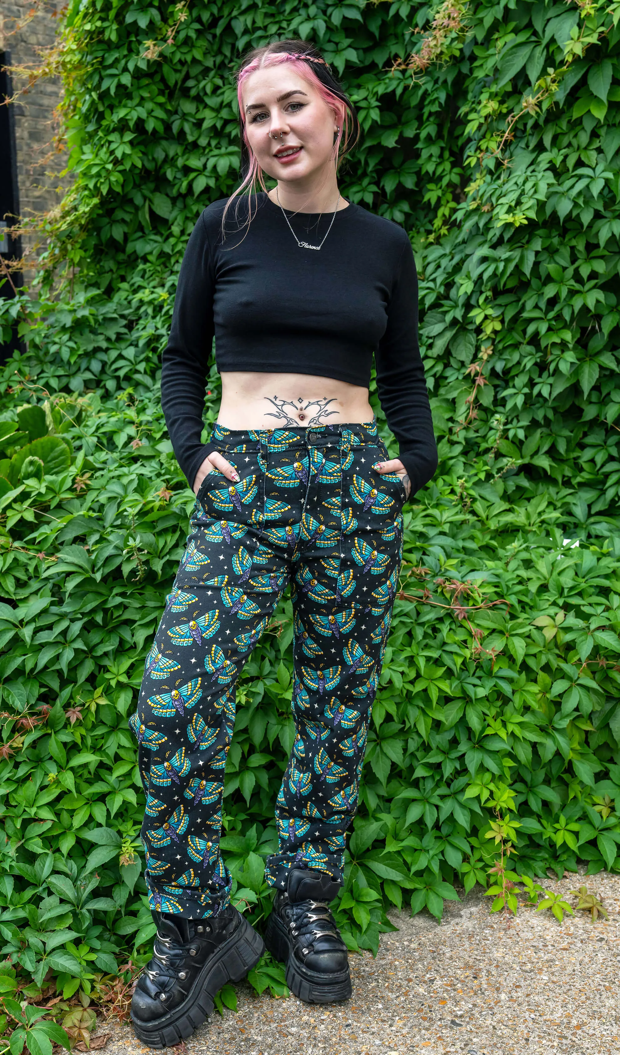 Run & Fly - Death Head Moth Straight Leg Trousers