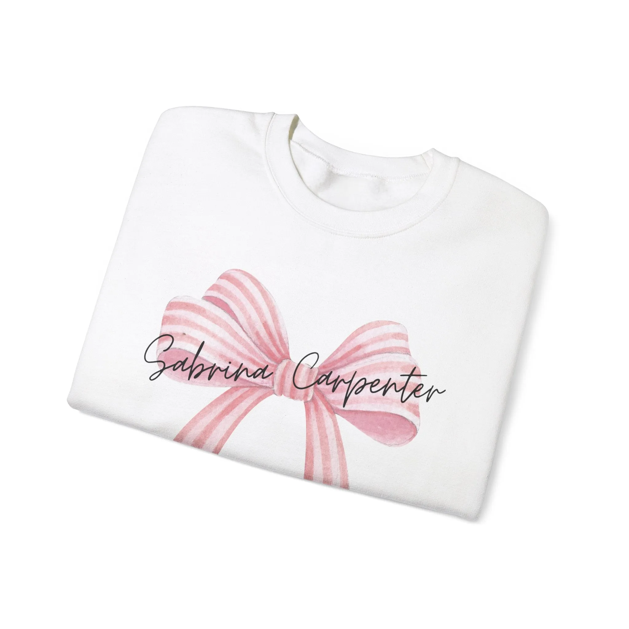 Sabrina Carpenter Trending Bow Sweatshirt, Unisex Sweatshirt, Crewneck Jumper, Oversized Pullover, Cozy Sweater, Gift for Music Fans