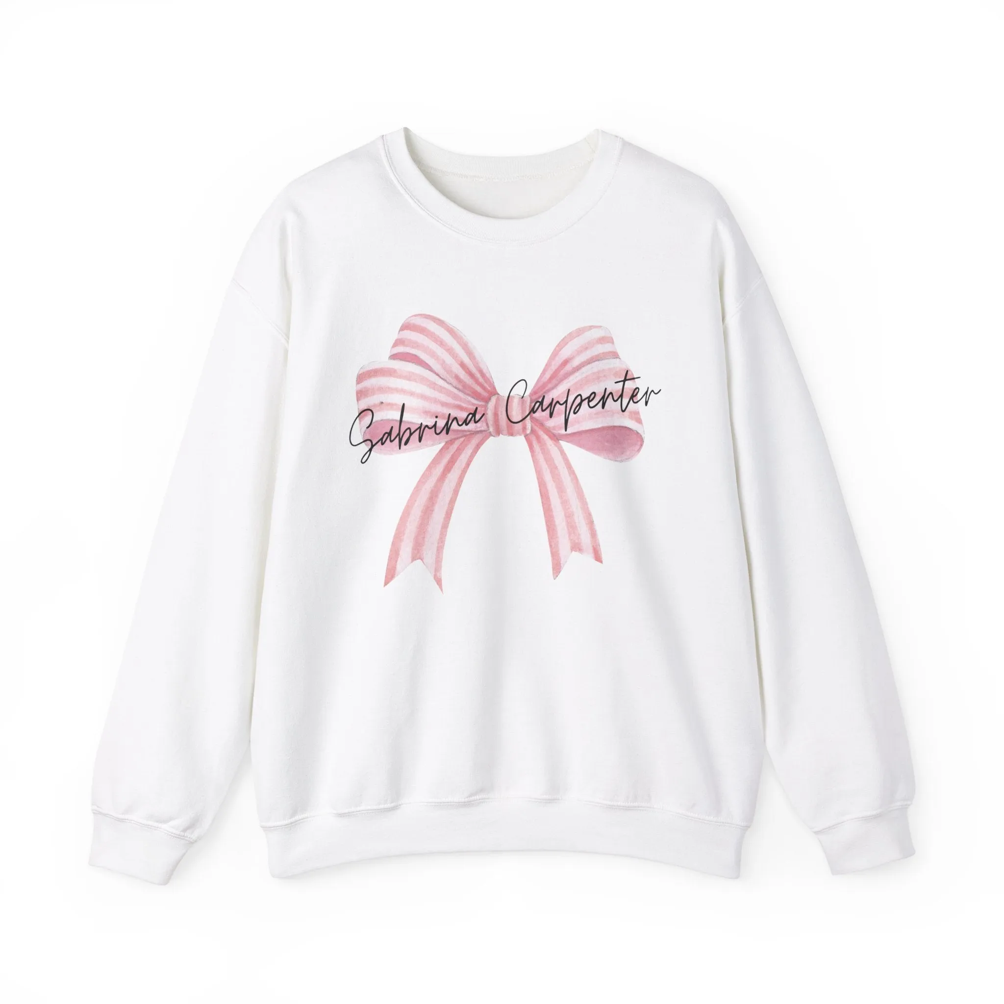 Sabrina Carpenter Trending Bow Sweatshirt, Unisex Sweatshirt, Crewneck Jumper, Oversized Pullover, Cozy Sweater, Gift for Music Fans