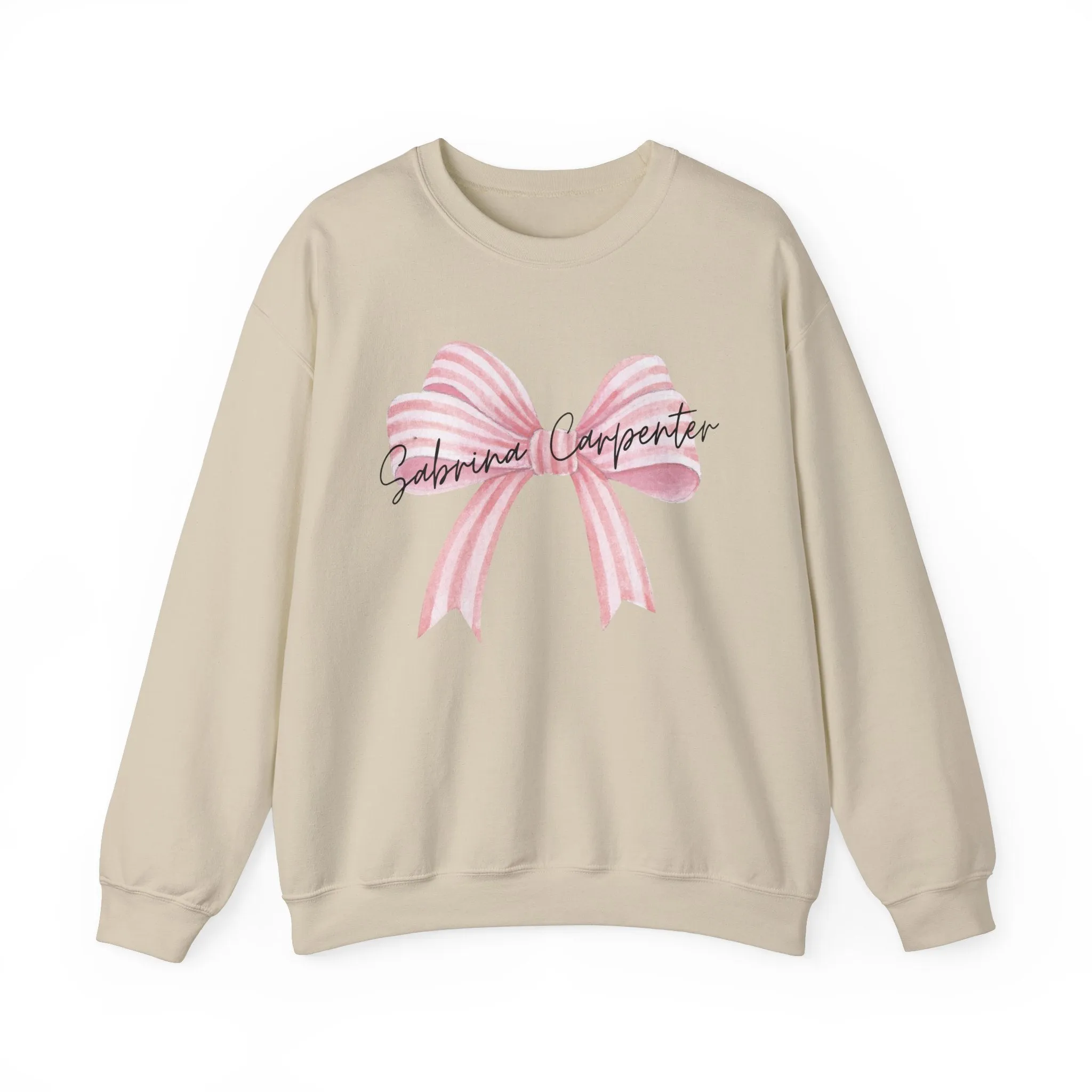 Sabrina Carpenter Trending Bow Sweatshirt, Unisex Sweatshirt, Crewneck Jumper, Oversized Pullover, Cozy Sweater, Gift for Music Fans