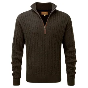 Schoffel Men's Cashmere Cable 1/4 Zip Jumper