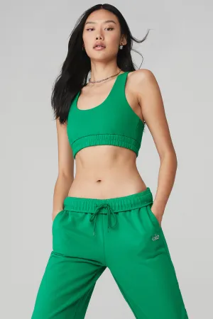 Scoop Neck Sweatshirt Bra - Green Emerald