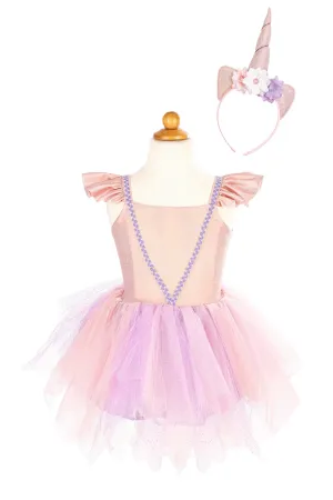 Shimmer Unicorn Dress Size 5-6 & Headband