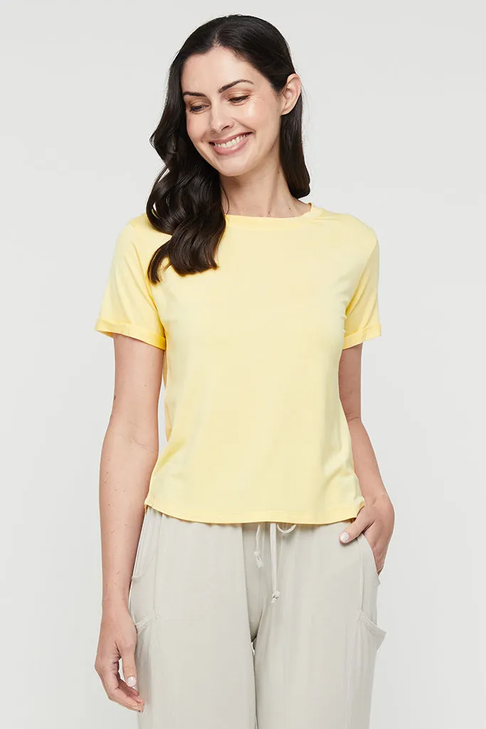 Shorter Bamboo Tee - Limoncello