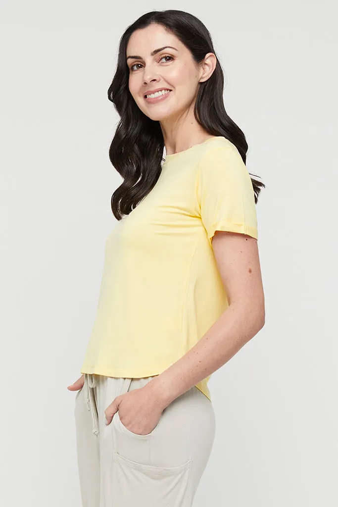 Shorter Bamboo Tee - Limoncello