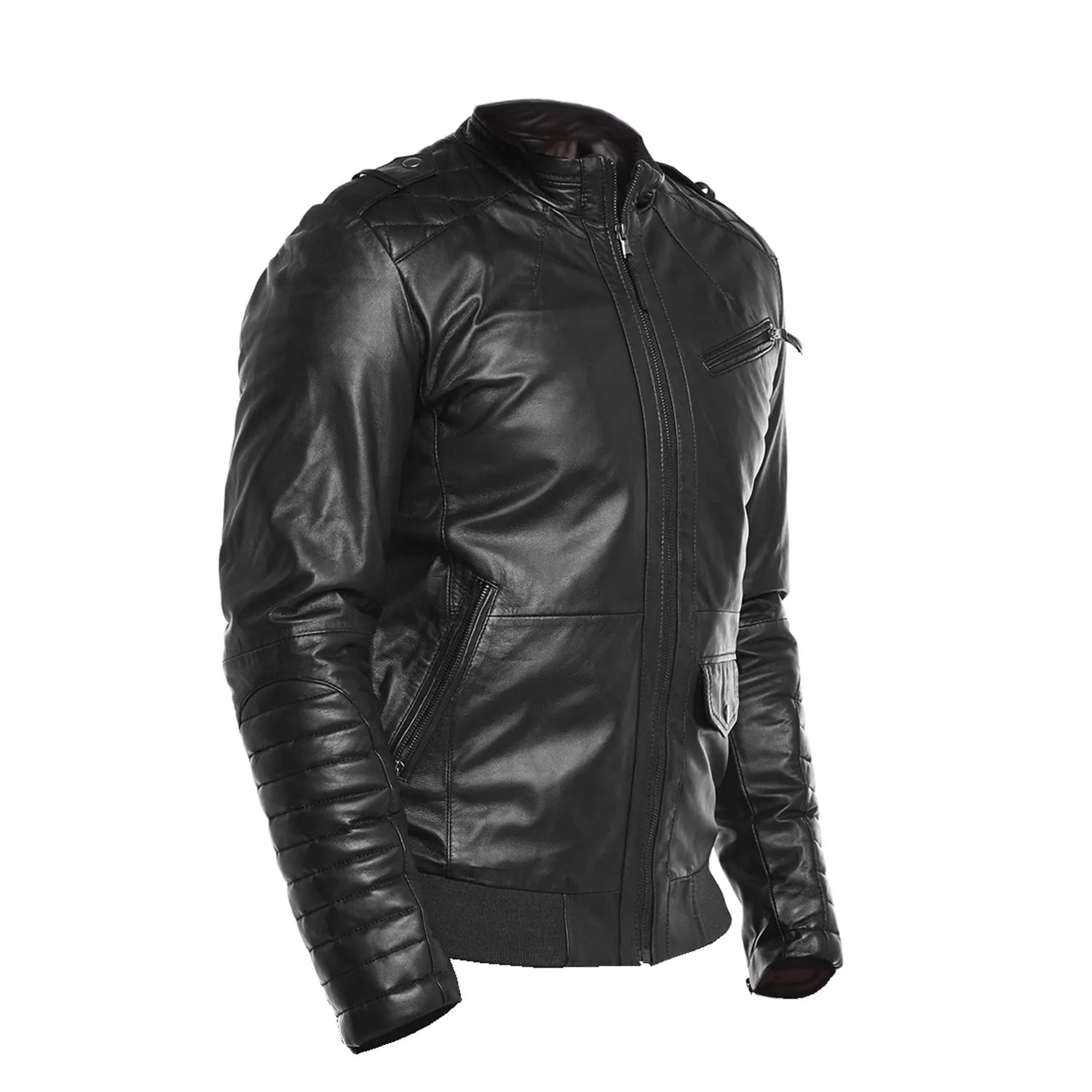 Slim Fit Black leather jacket