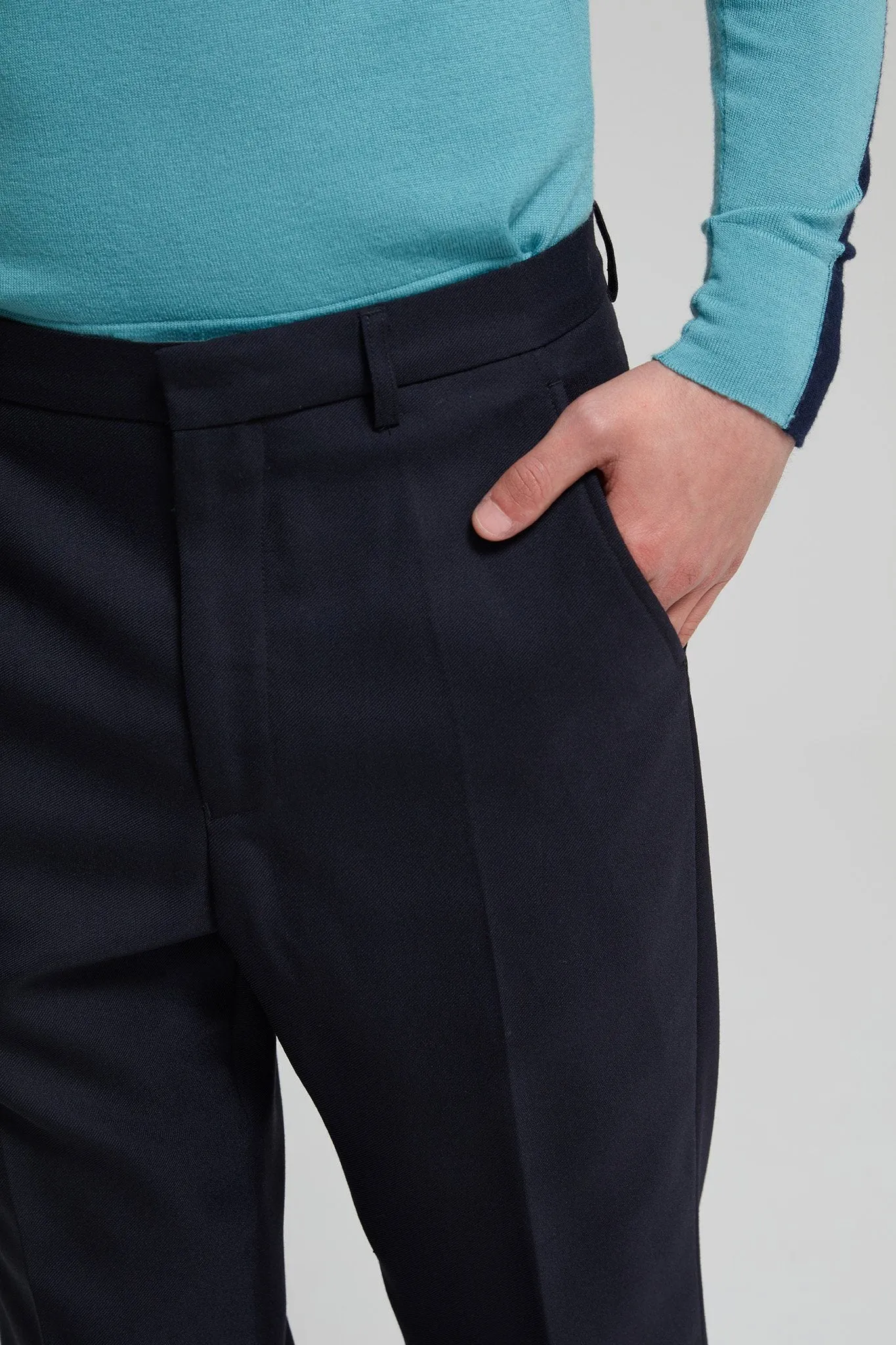 Slim Fit Wool-Blend Twill Trouser