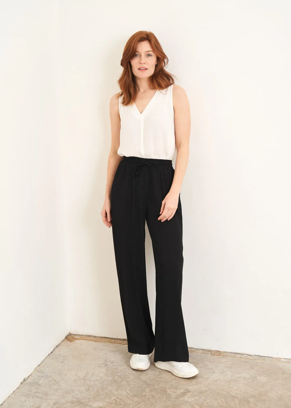 SOPHIE WIDE LEG TROUSER - BLACK