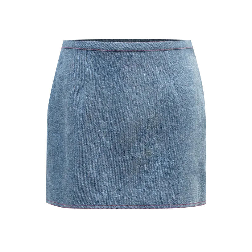 SPARKLE BY KAREN CHAN x  HK Heritage Museum【FRUITFUL HARMONY】Eco-Denim Cowgirl Mini Skirt (幸運風車)  (風調雨順)