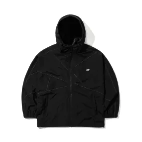 SPIDERWEB HOODED JACKET BLACK