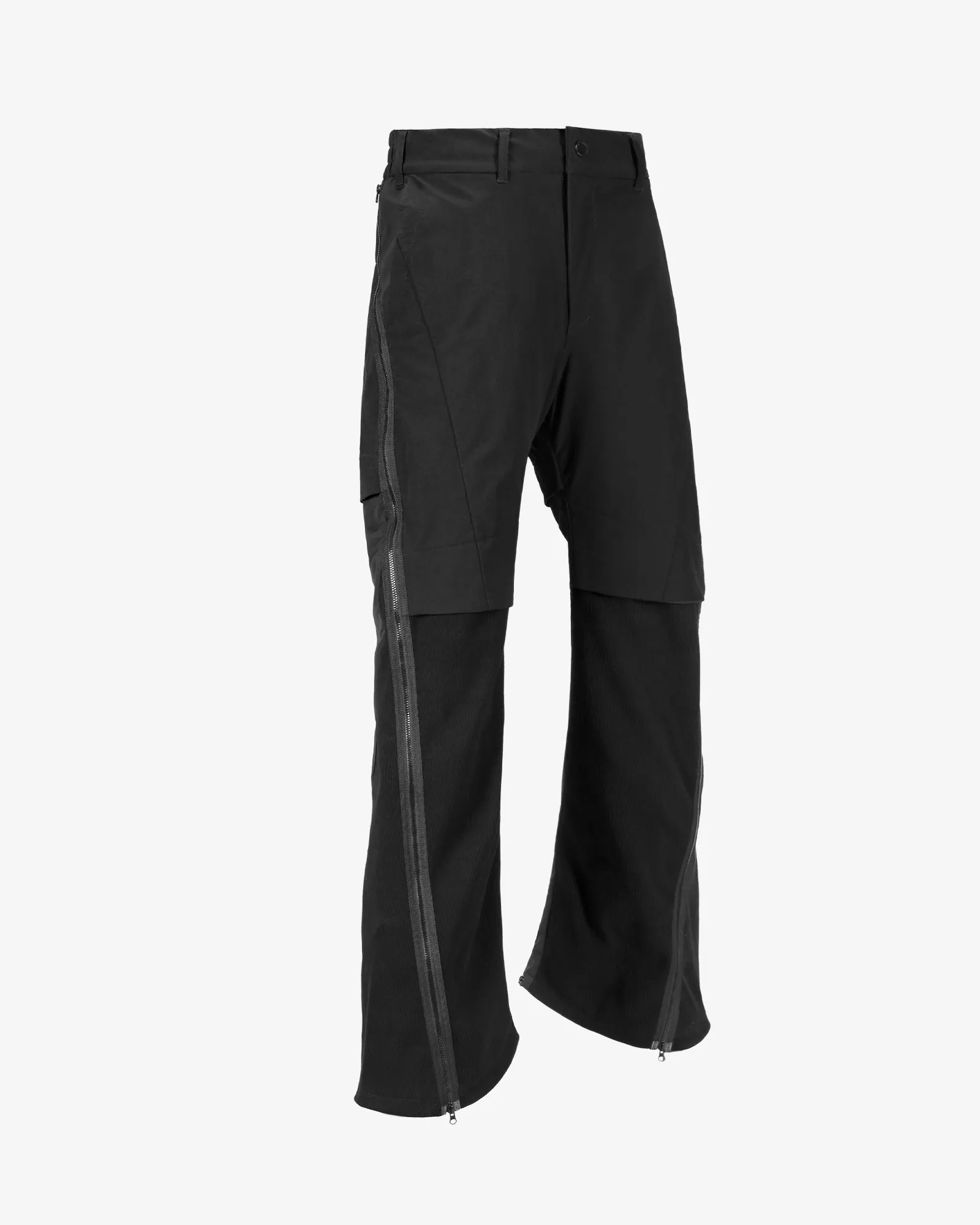 Split Zippered Flared Pants