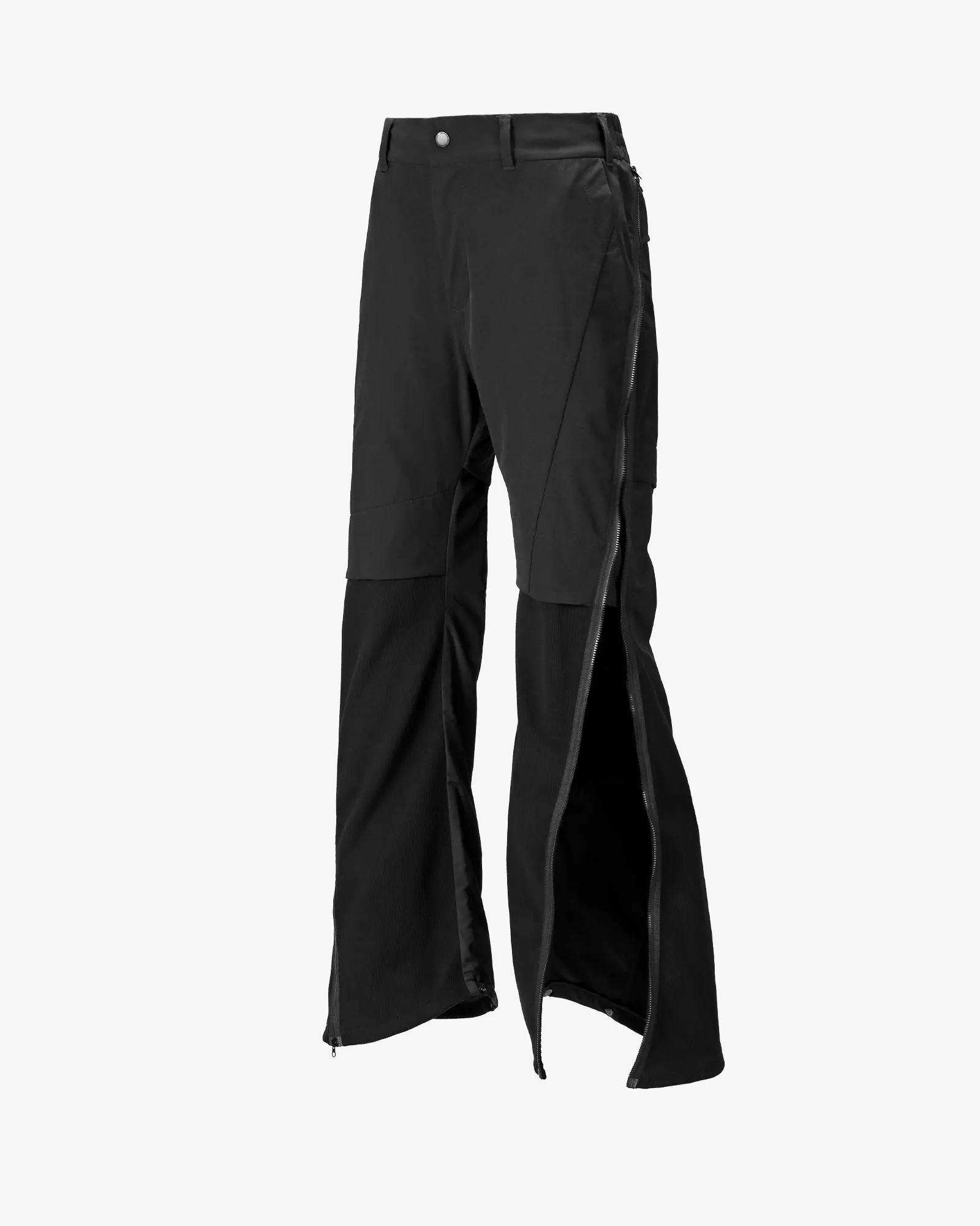 Split Zippered Flared Pants