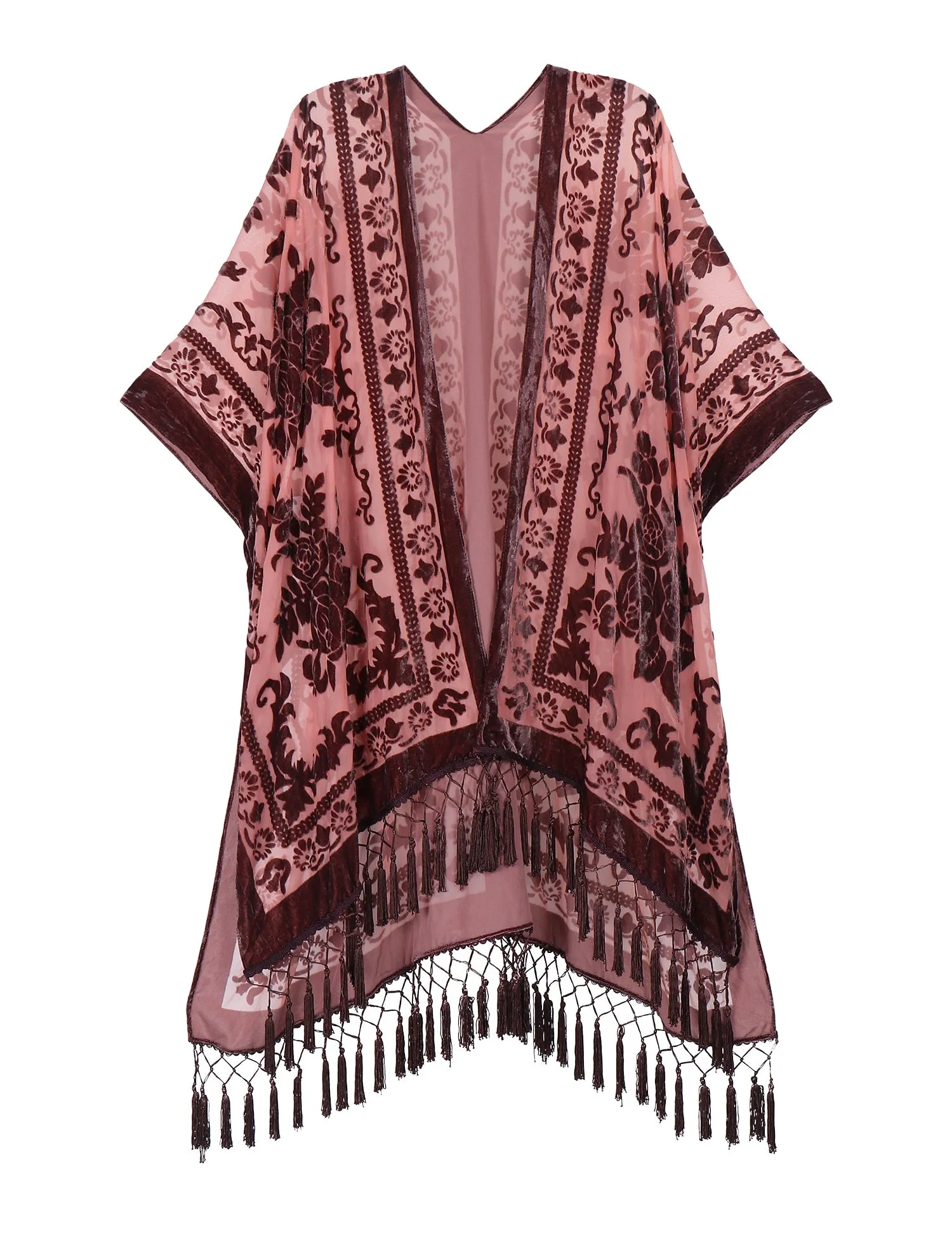 Stevie's Bohemian Long Tassel Velvet Kimonos