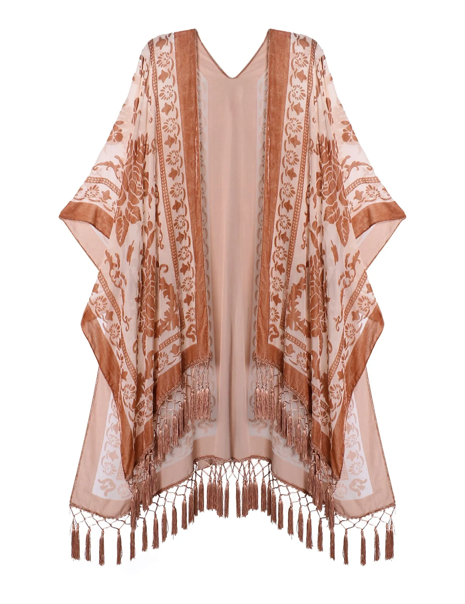 Stevie's Bohemian Long Tassel Velvet Kimonos