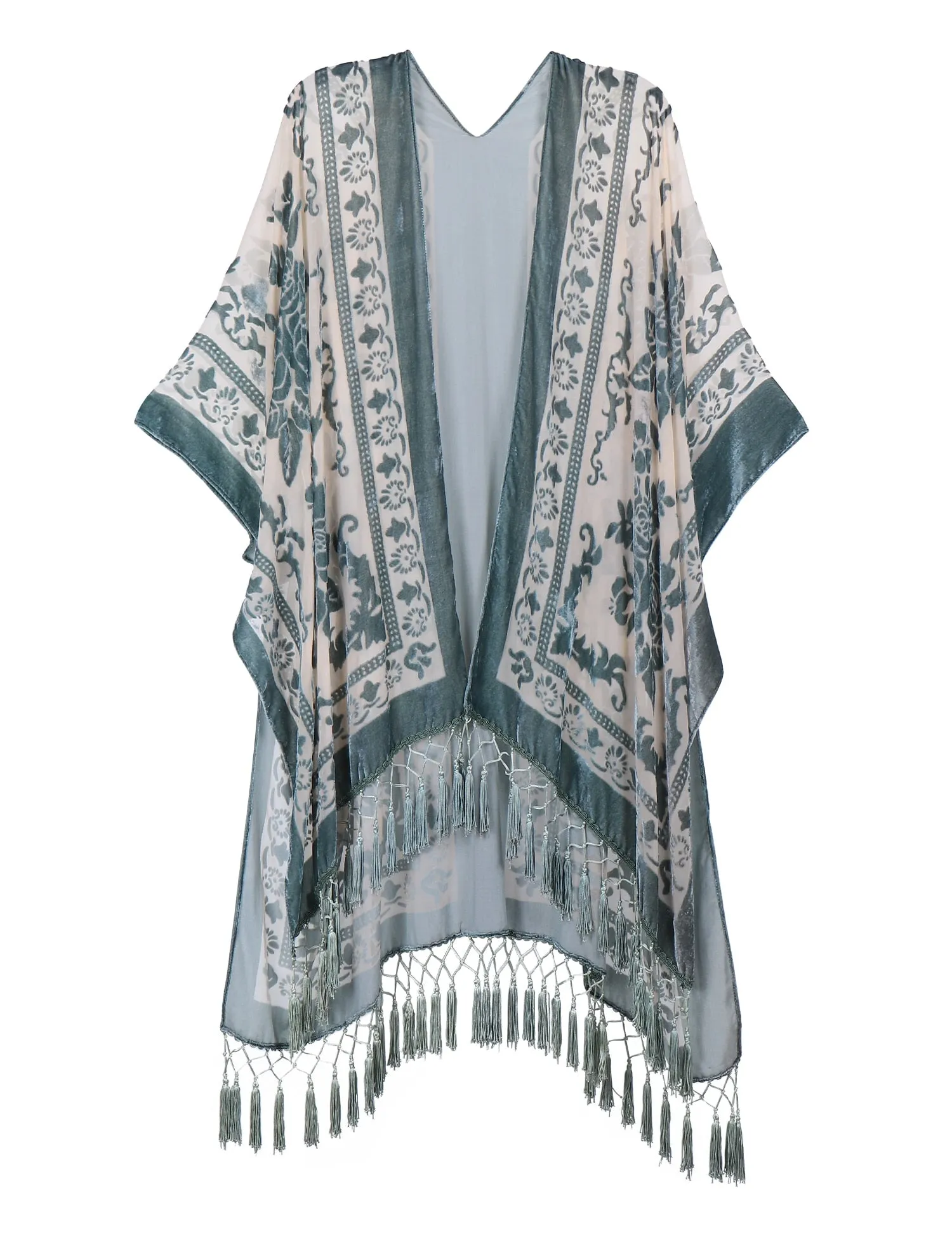 Stevie's Bohemian Long Tassel Velvet Kimonos