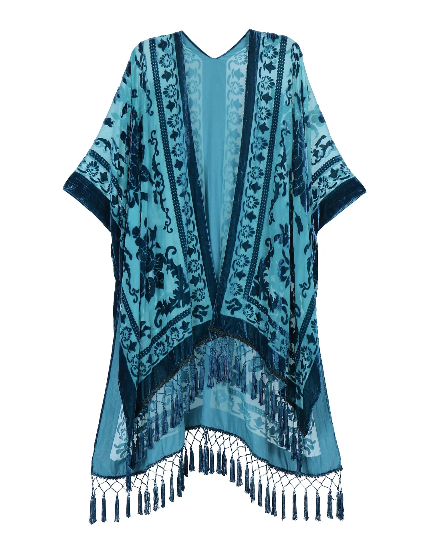 Stevie's Boho Tassel Velvet Kimonos