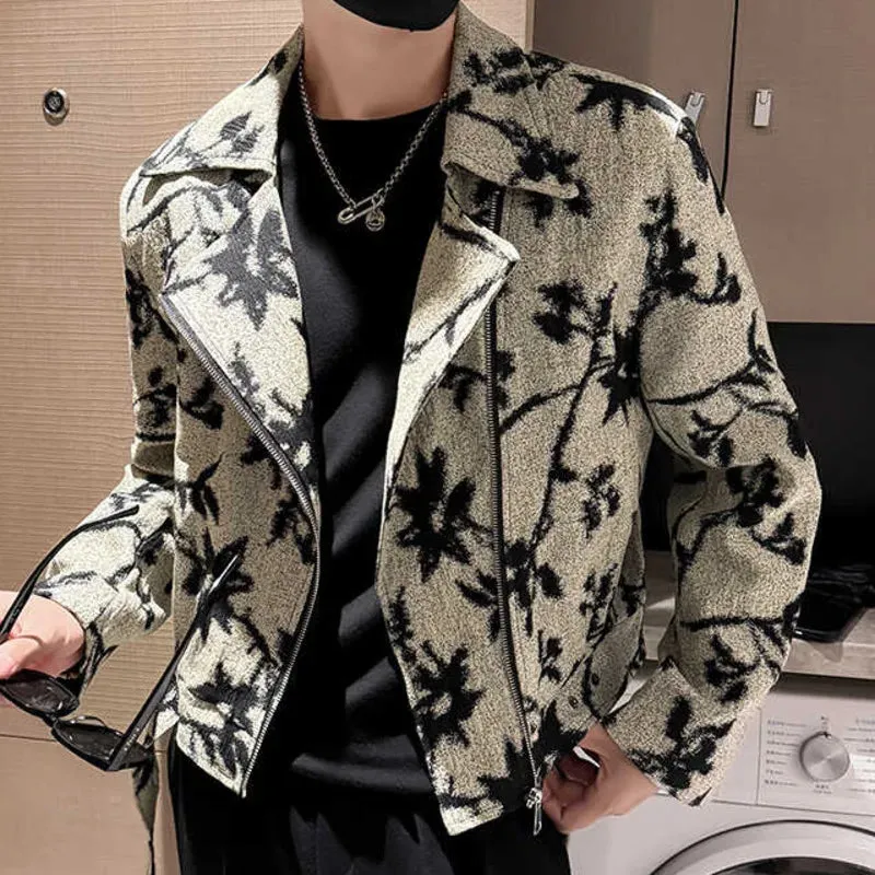 Streetwear Flower Print Men Jacket