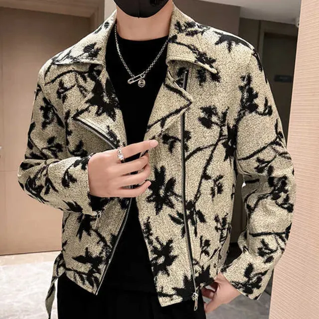 Streetwear Flower Print Men Jacket