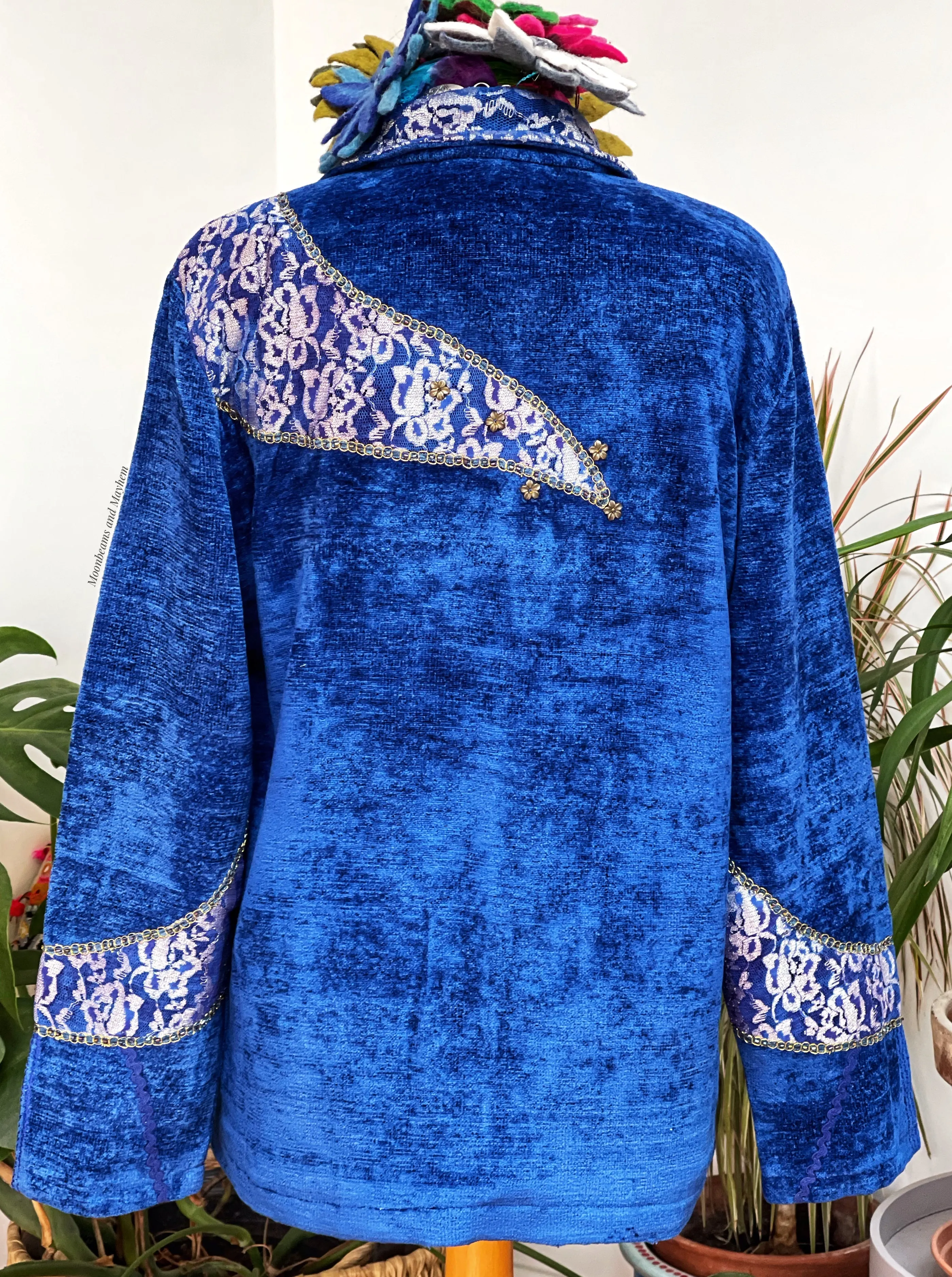 STUNNING BLUE INDIGO MOON JACKET M- XL