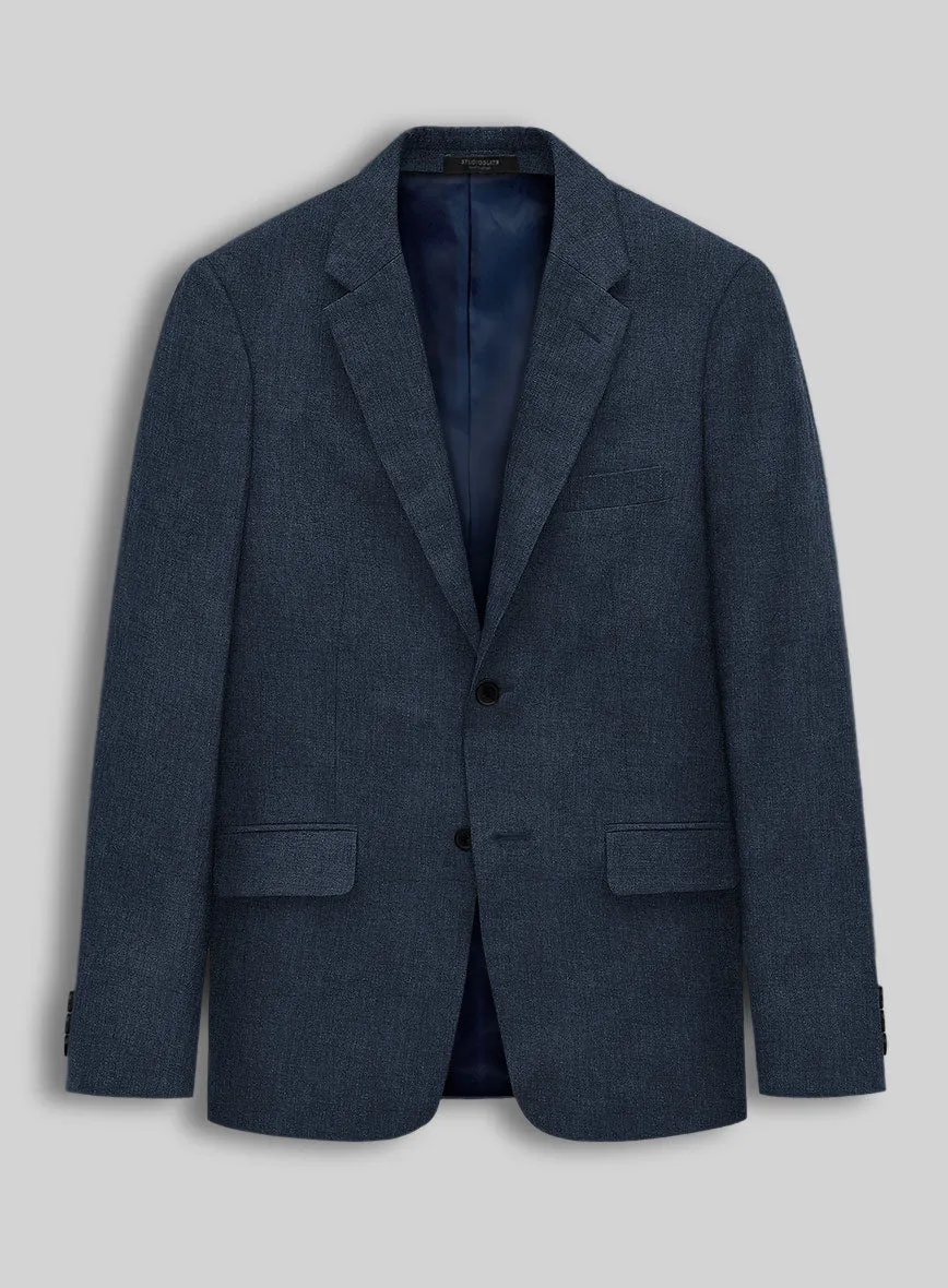 Stylbiella Spring Dark Blue Linen Suit