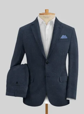 Stylbiella Spring Dark Blue Linen Suit