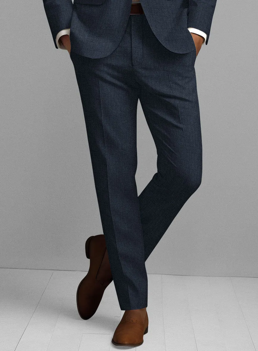 Stylbiella Spring Dark Blue Linen Suit