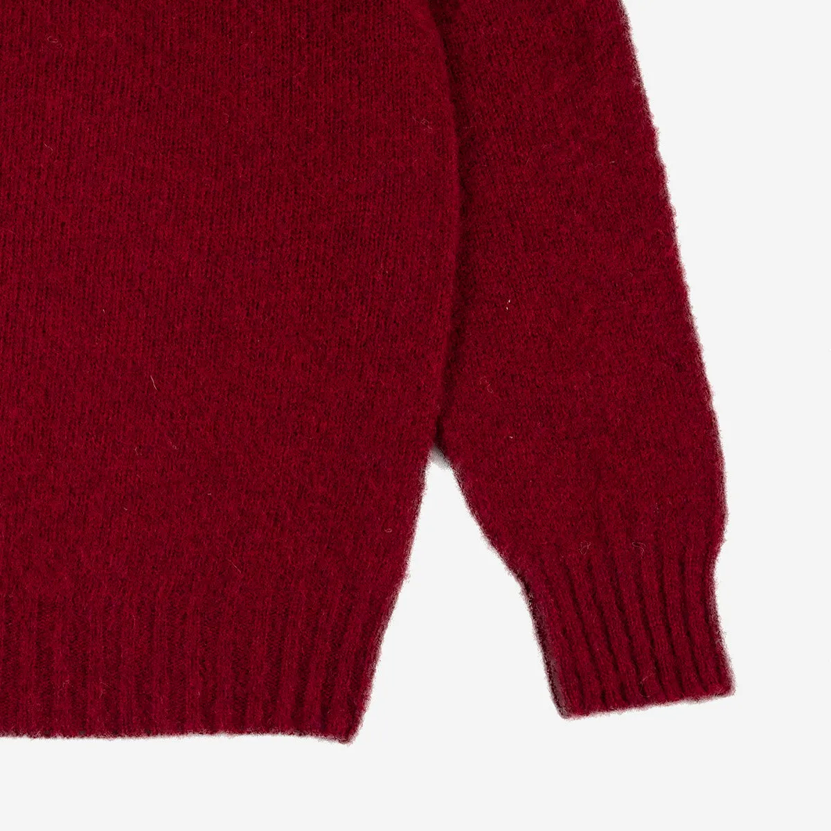 Supersoft Shaggy Wool Crew Sweater - Bordeaux Mix