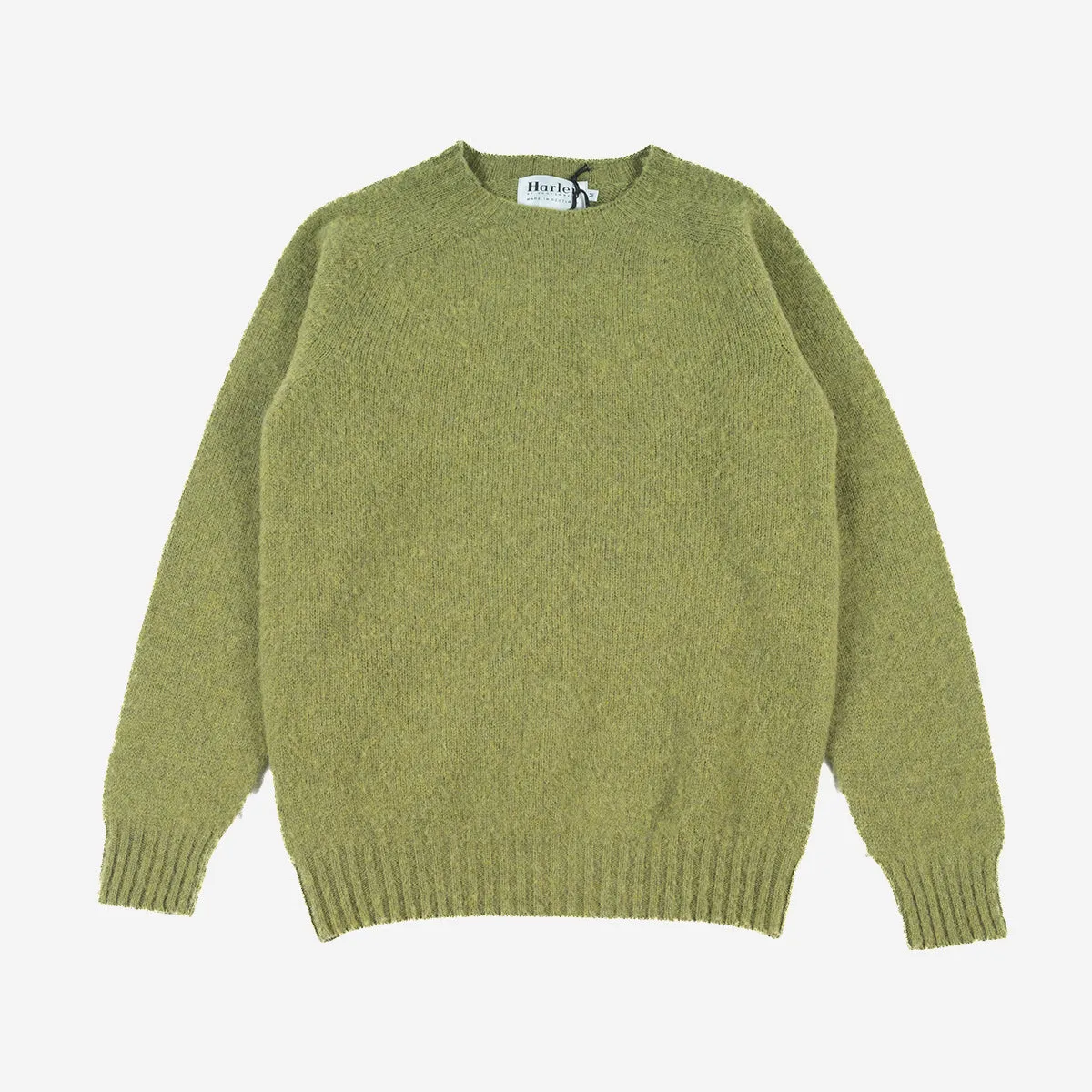 Supersoft Shaggy Wool Crew Sweater - Olive Grove