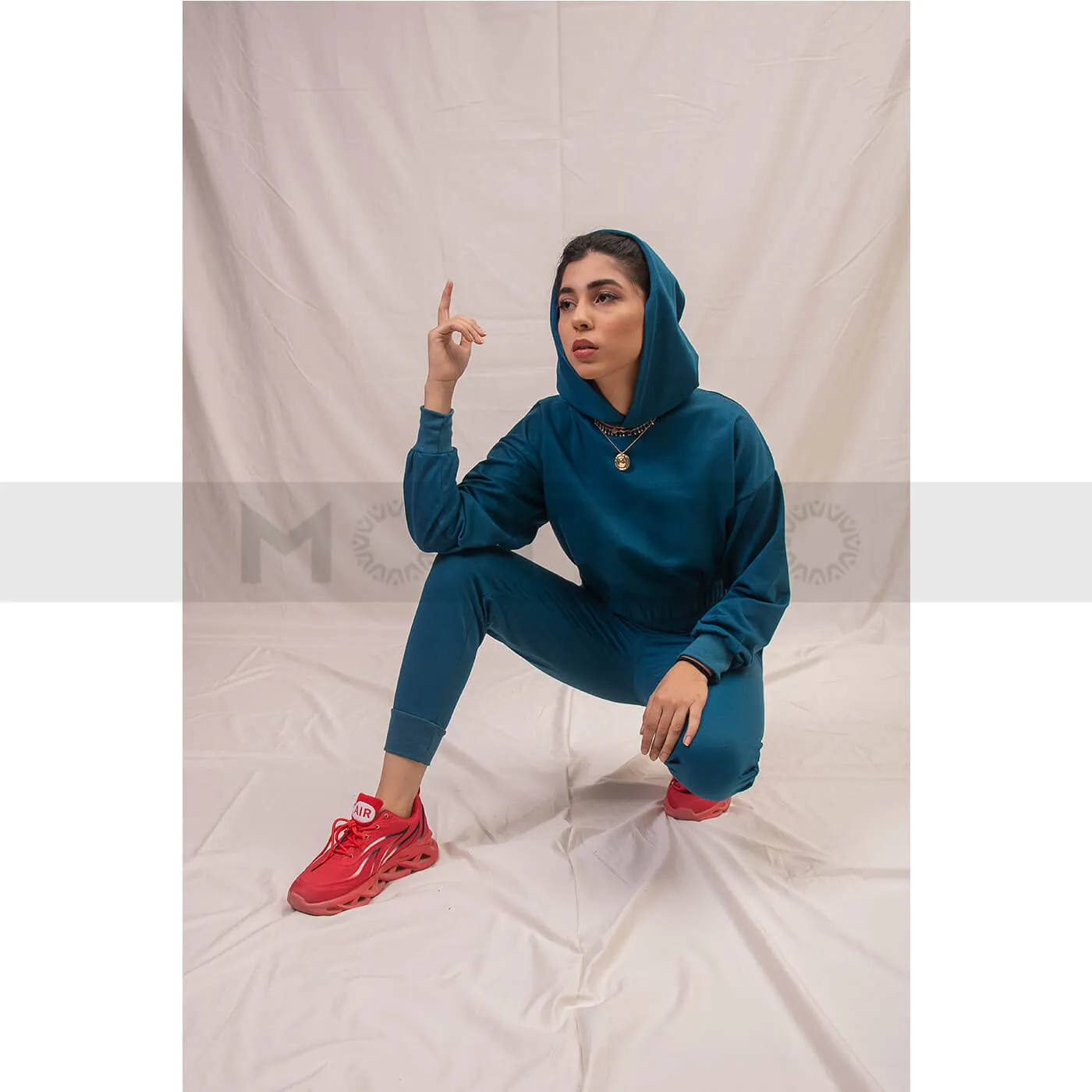 Teal Blue Joggers Trousers