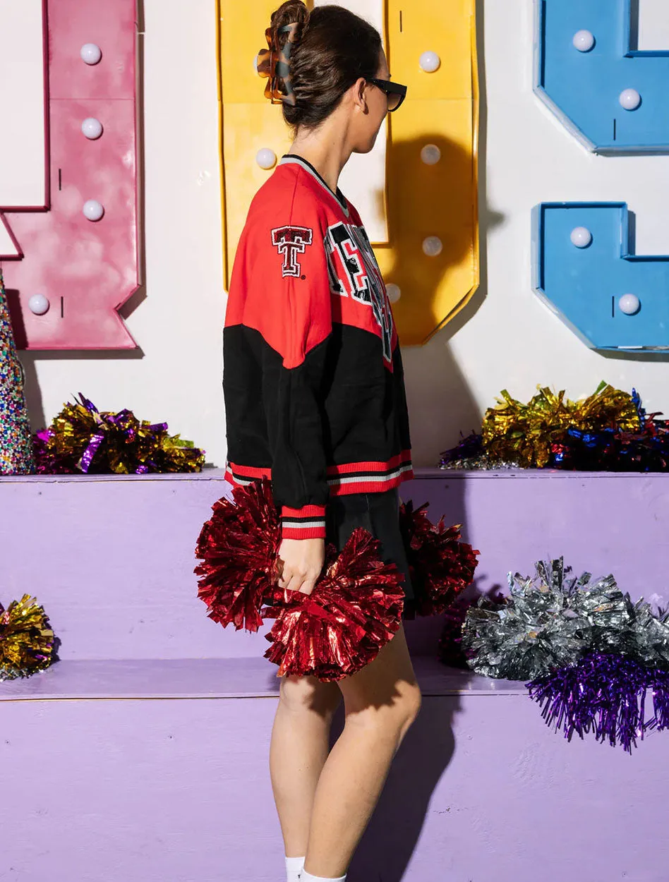 Texas Tech Queen of Sparkes Two Toned Holographic Sweatshirt