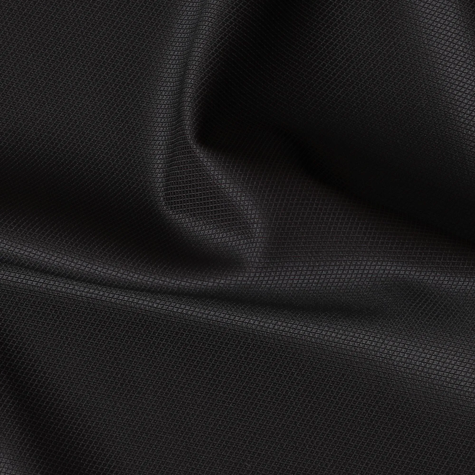 Textured Black Wool Suiting Fabric, Italian-Made, 150cm Width - 3.5 Mtrs Piece-D17749