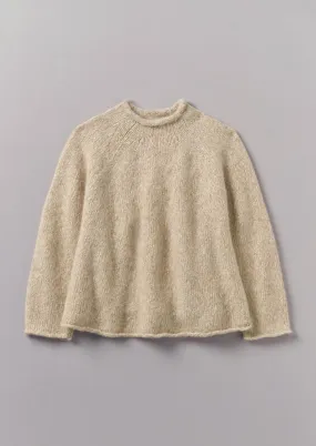 Textured Cotton Alpaca Sweater | Moonstone