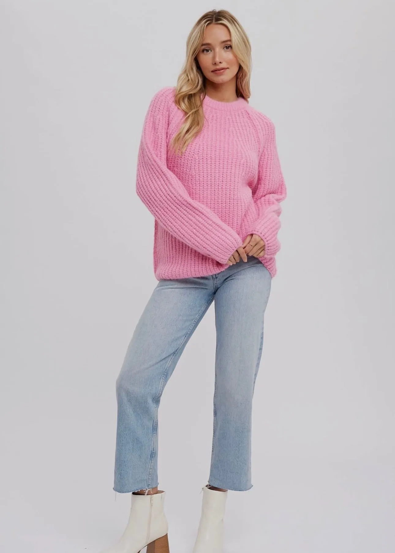 Too Cute Chunky Raglan Sleeve Pullover