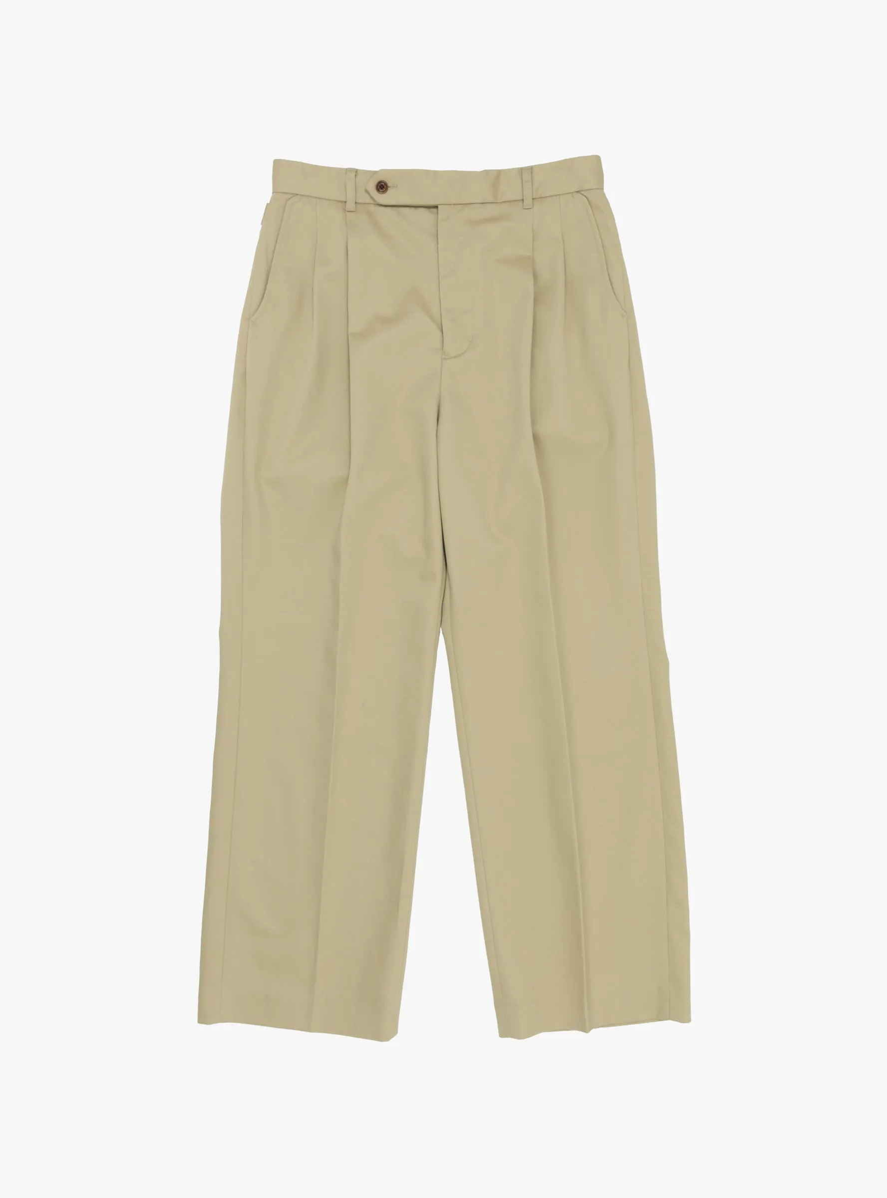 Two Tuck Side Adjustable Pants Beige