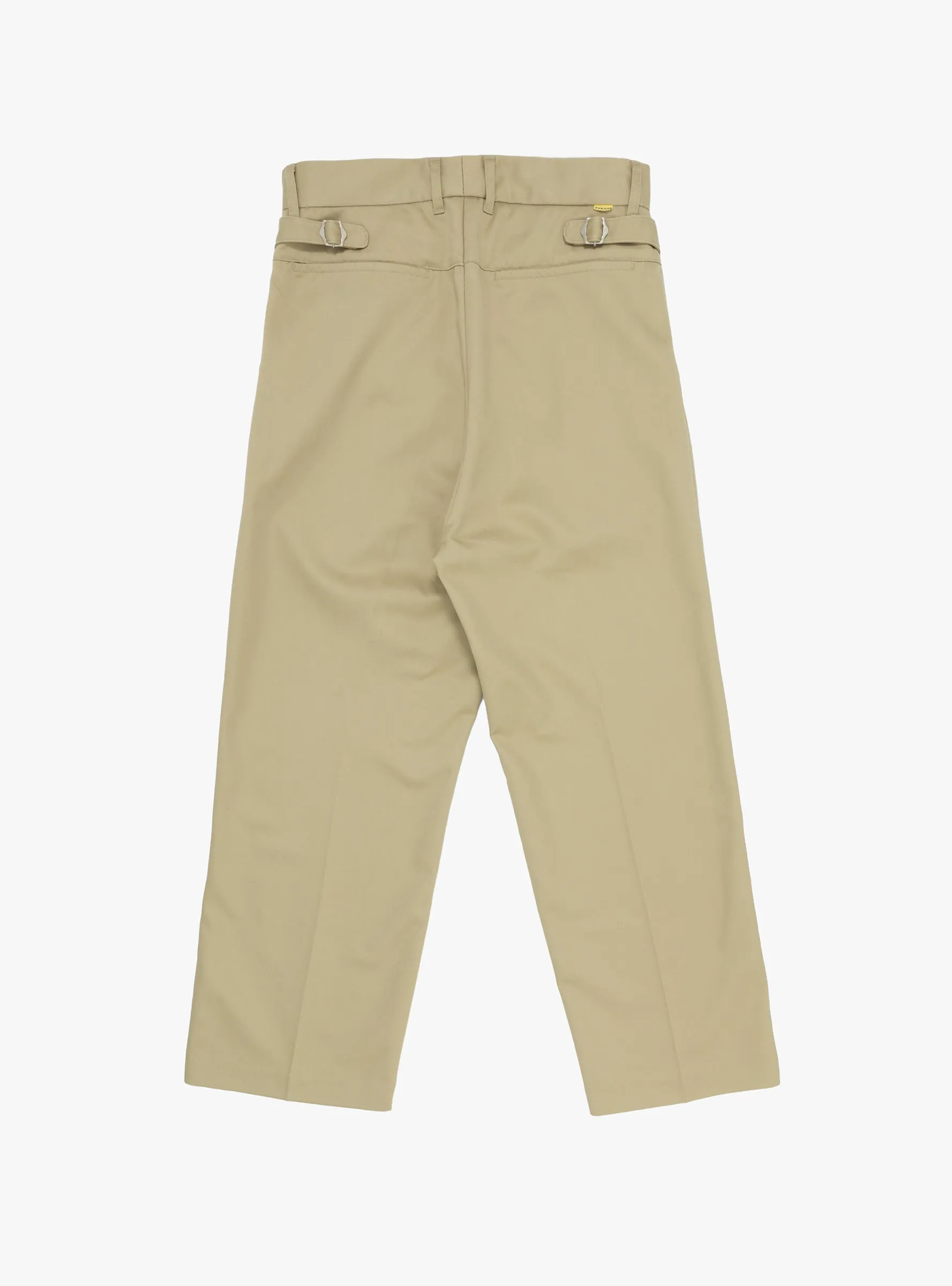 Two Tuck Side Adjustable Pants Beige