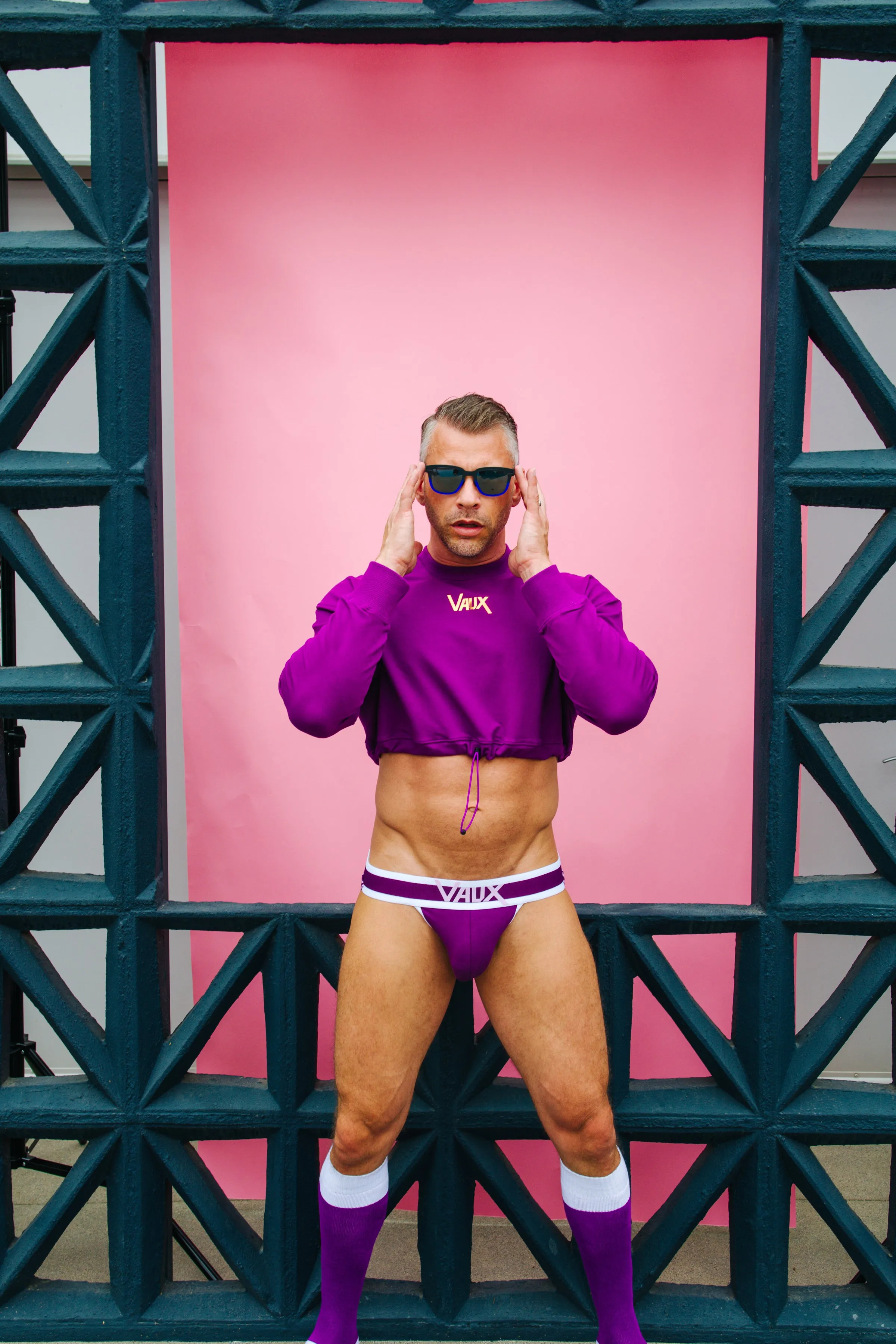 VAUX COTTON CANDY CROPPED TOP BY CELLBLOCK13 - Purple