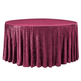 Velvet 132" Round Tablecloth - Burgundy