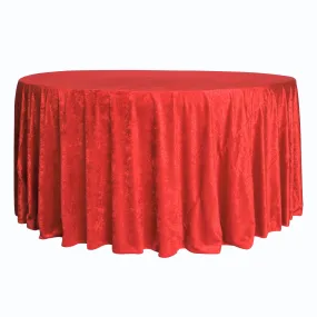 Velvet 132" Round Tablecloth - Red