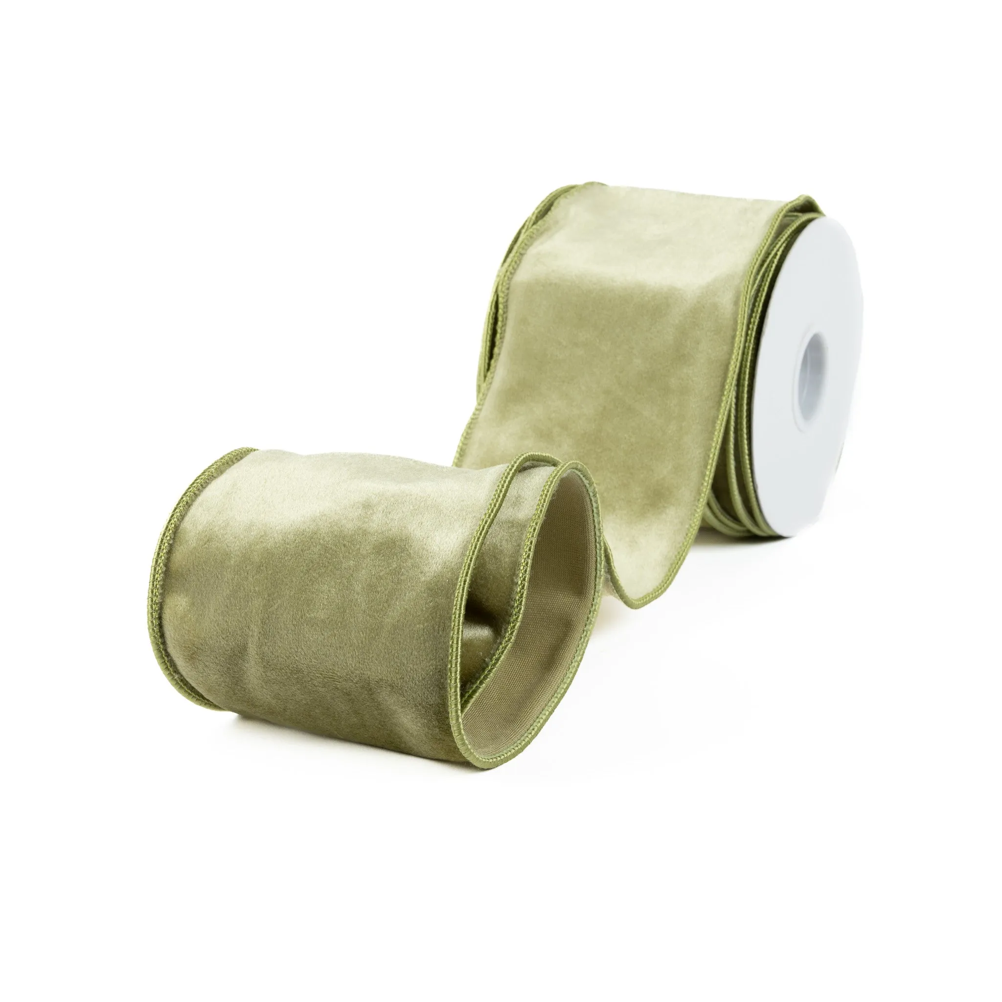 Velvet Ribbon 4 Inch - Moss