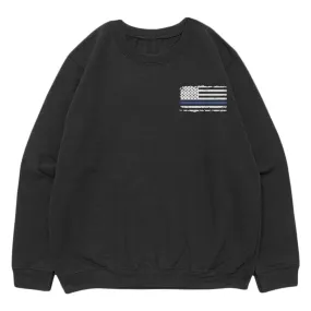 Vintage Flag Blue Line Crewneck Sweatshirts