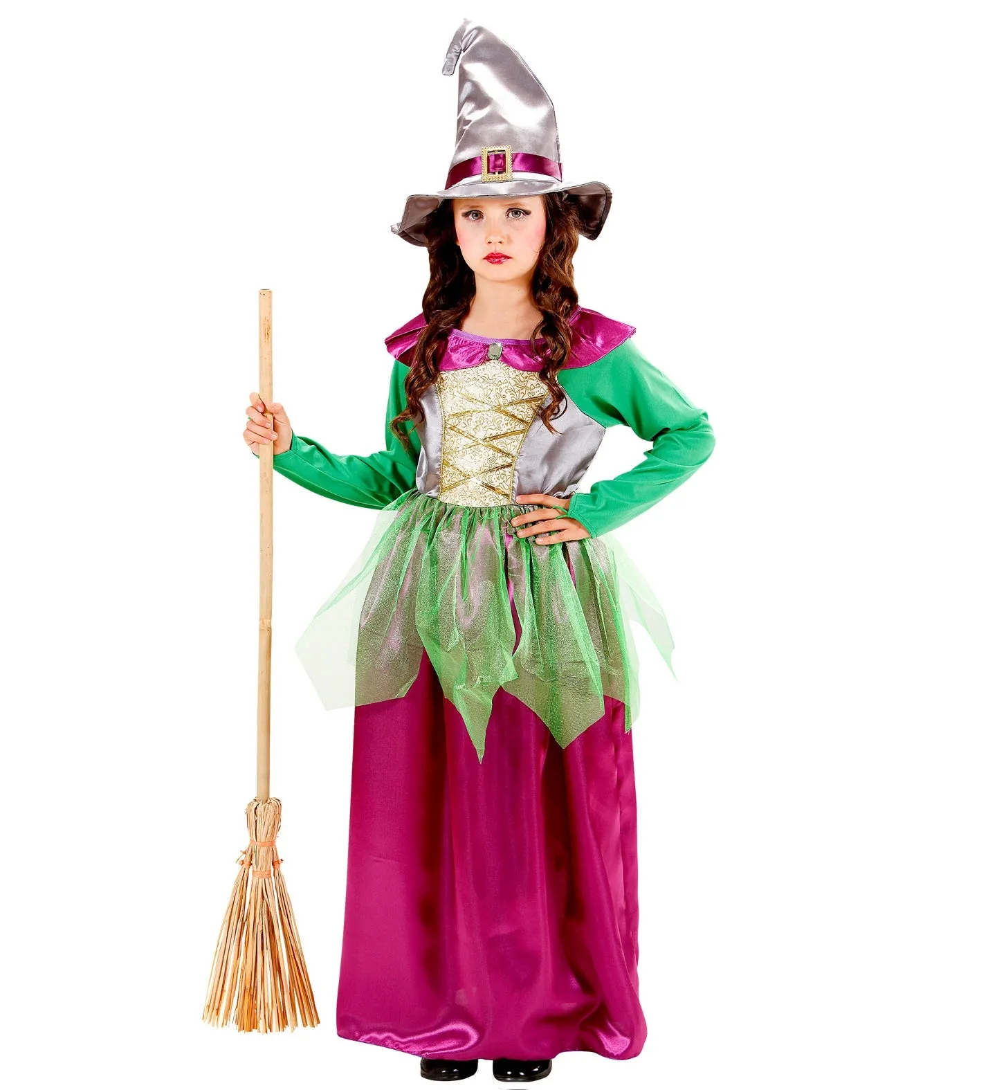 Witch Costume Child Green and Purple