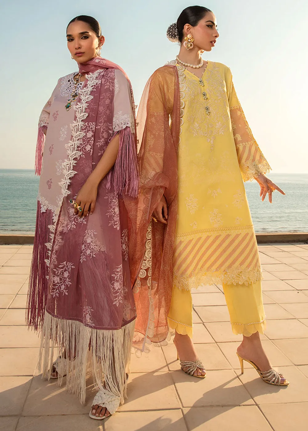 Yellow Luxury Lawn Suit | Rang Rasiya | Florence Lawn '23 | ZINNIA - D4